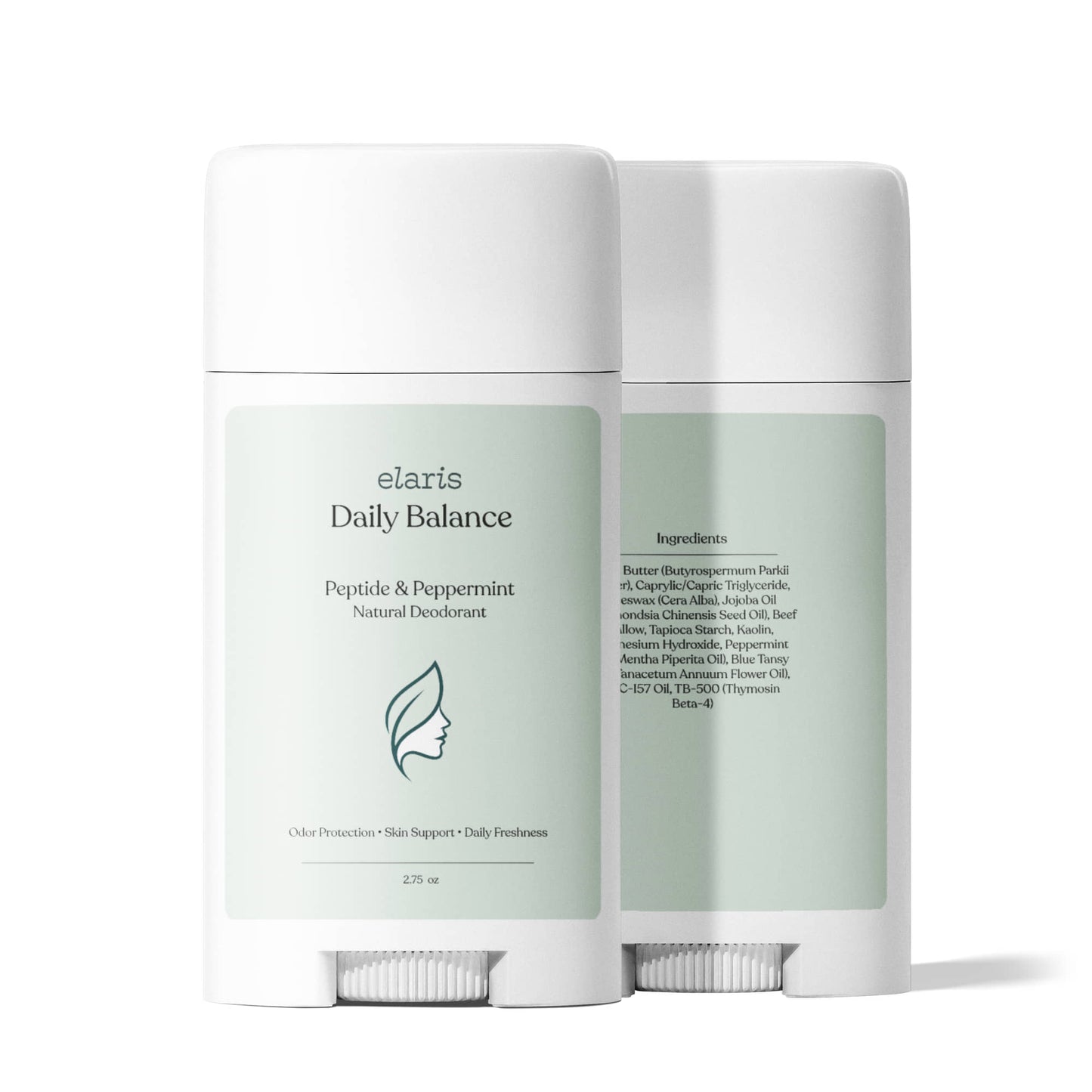 Elaris Daily Balance 2 Pack Peptide & Peppermint Deodorant